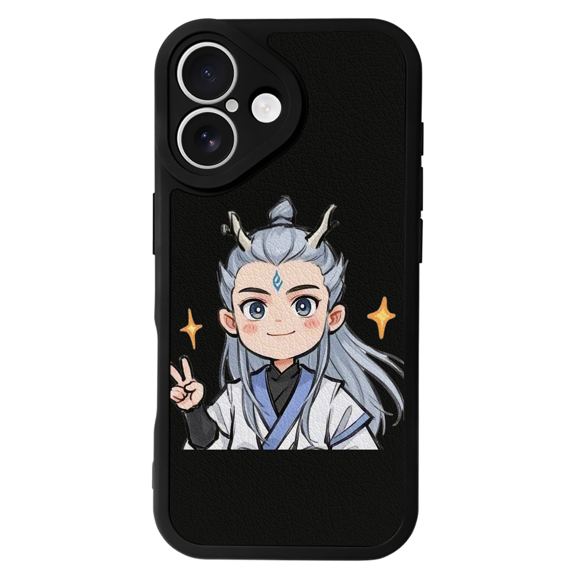 （画像用） Ne Zha 2 ナタ 魔童の大暴れ 【iPhone 16シリーズ対応】シリコンスマホケース（レザー調） 材質：シリコン